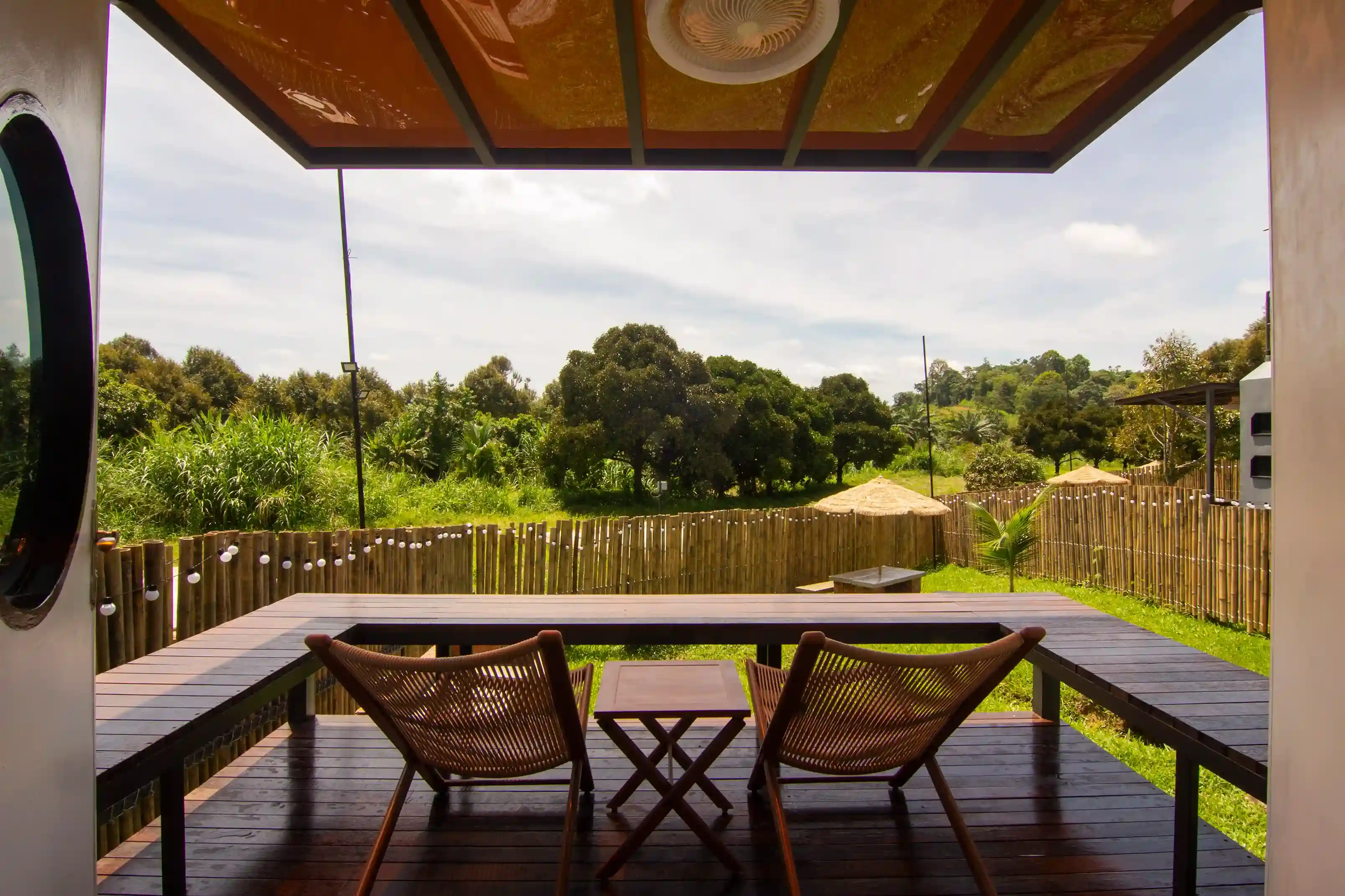 Cybertruck suite deck at Suka Camping