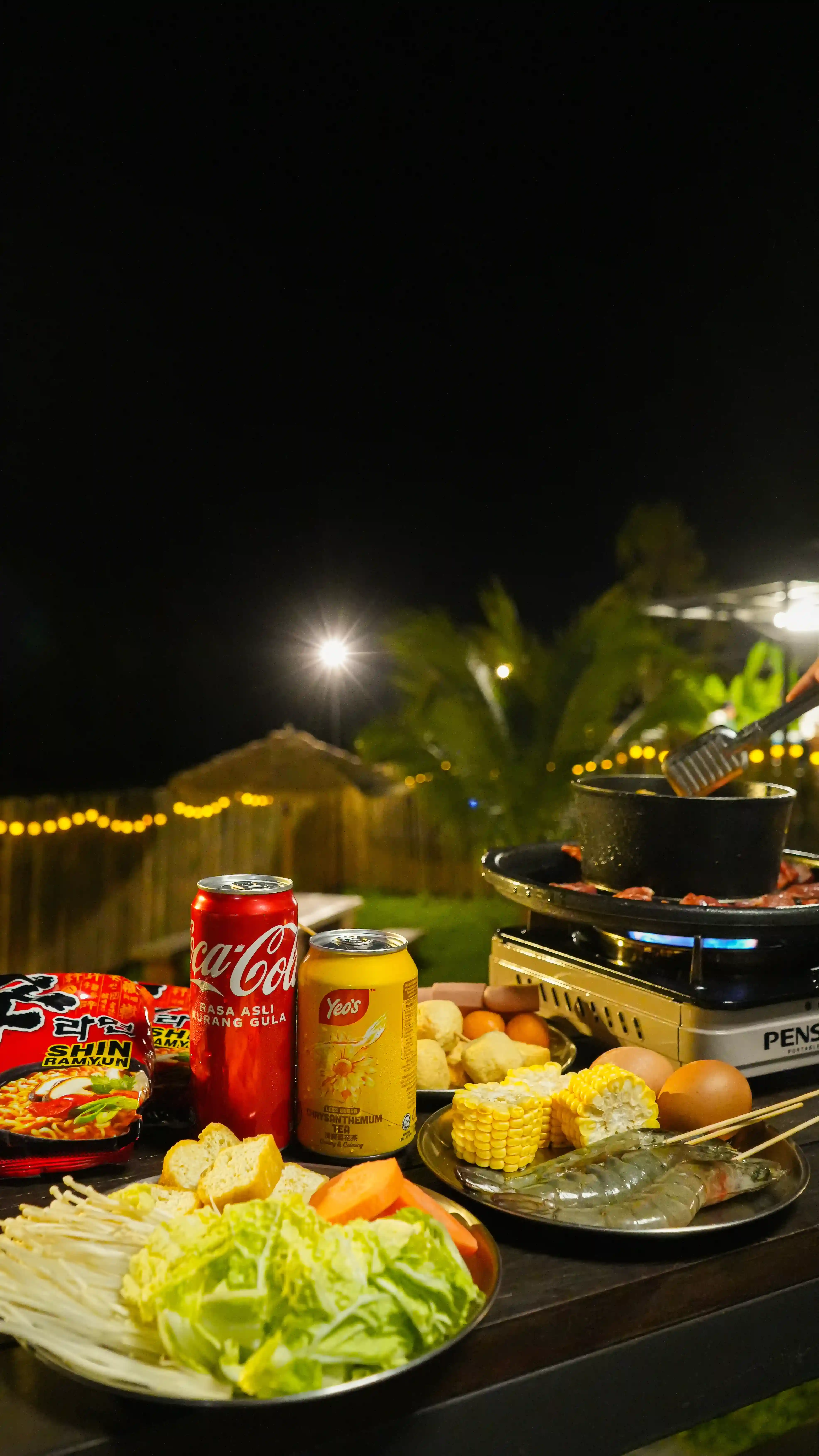 Night food and cooking experience at Suka Camping