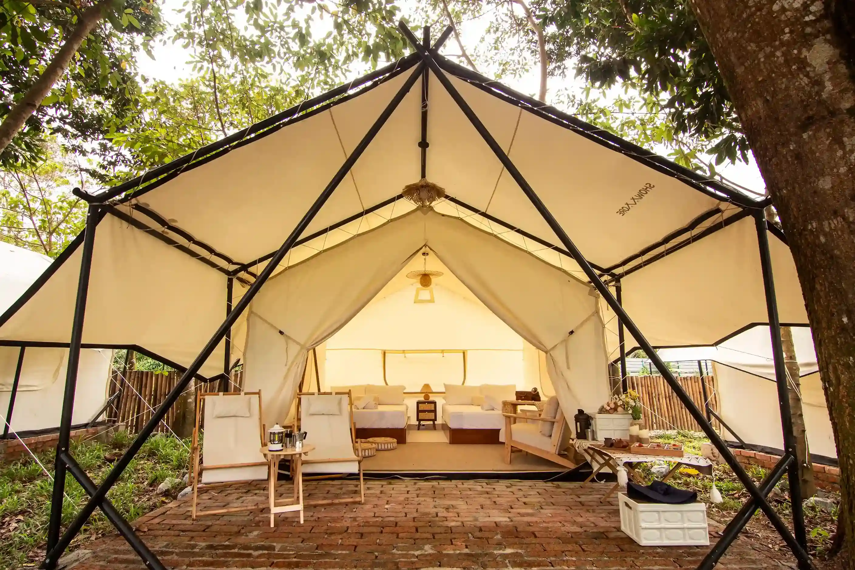 The Haven family glamping tent at Suka Camping