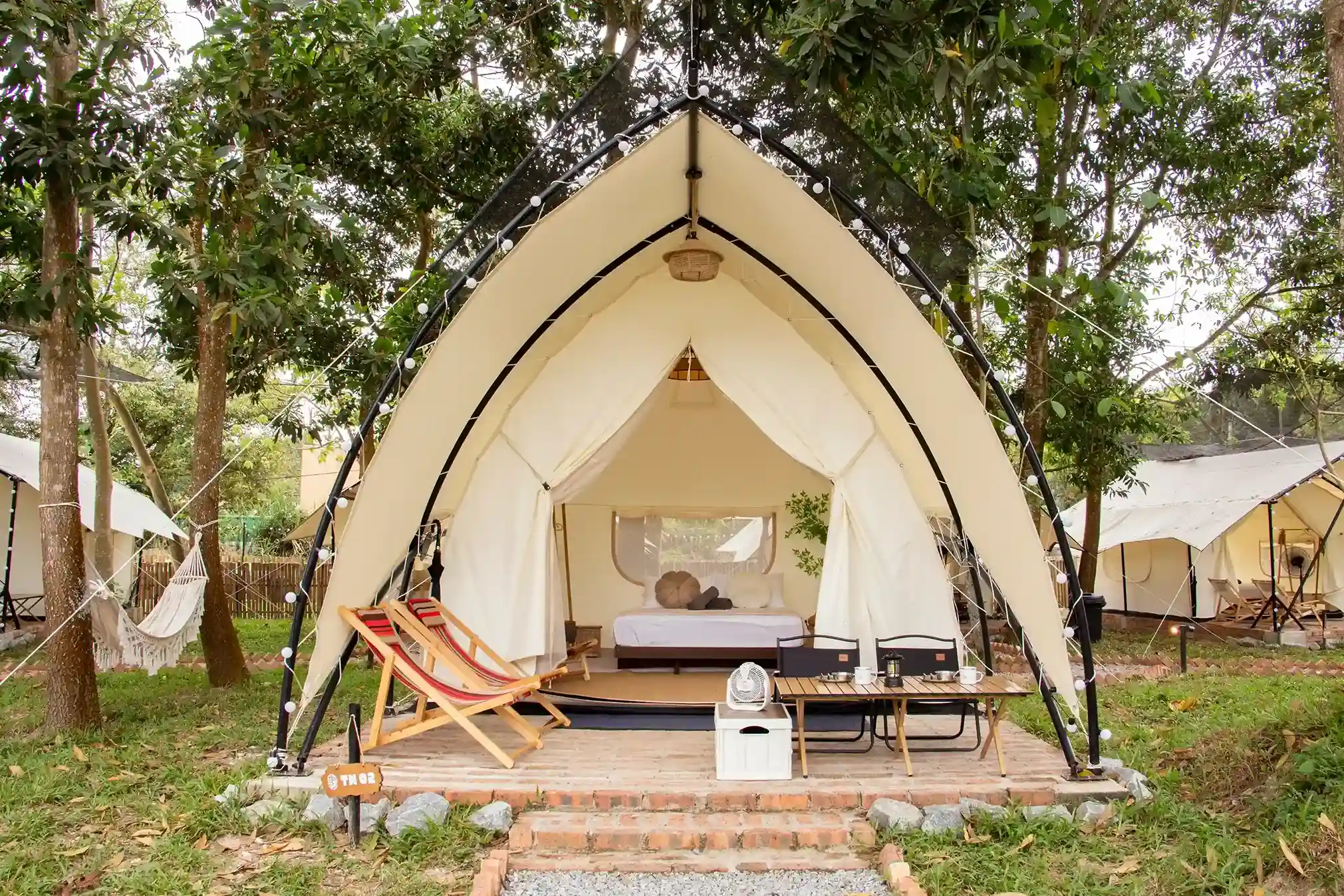 The Nest glamping tent at Suka Camping